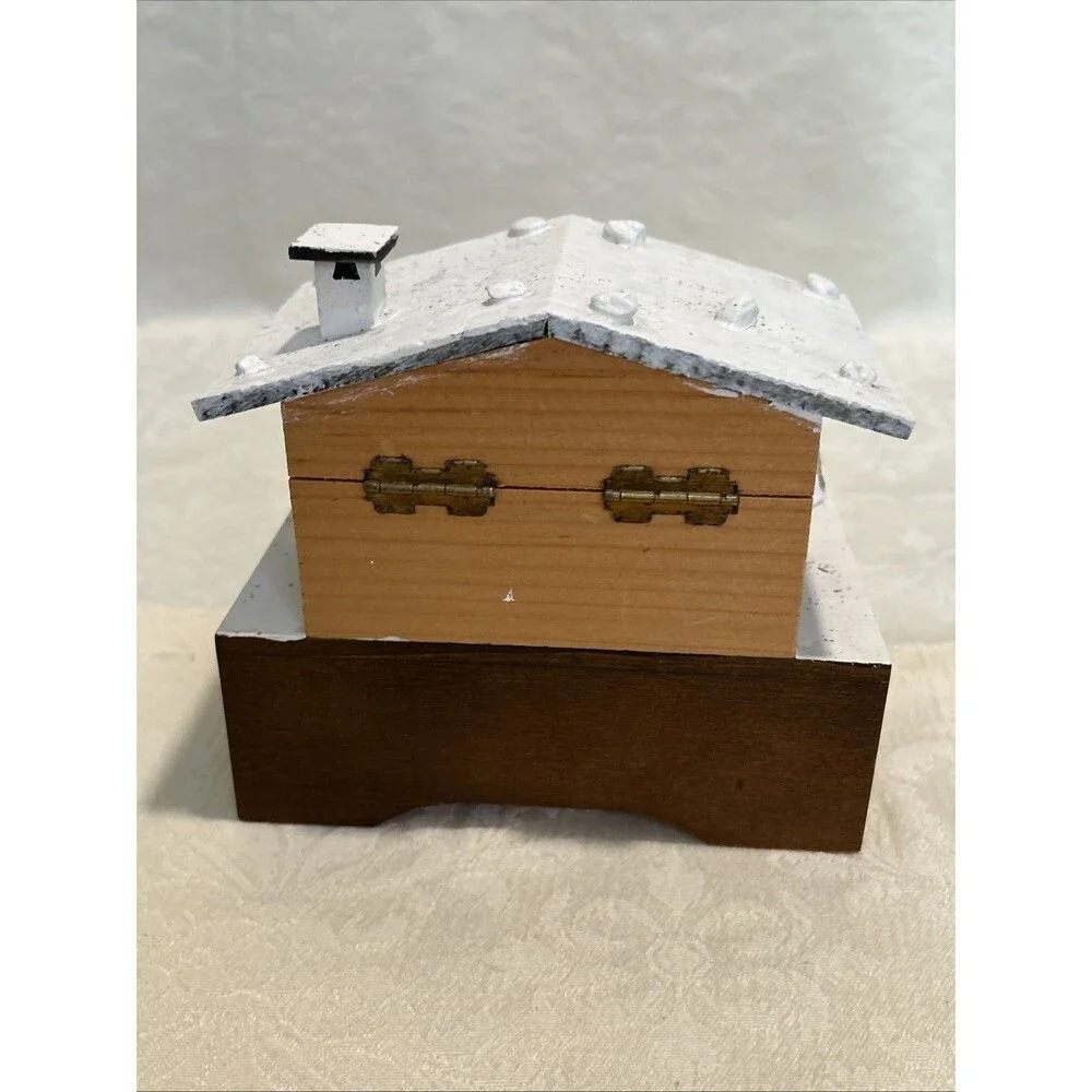 Vintage Cuendet Swiss Chalet Wooden Music Box - AS-IS / Repair Project